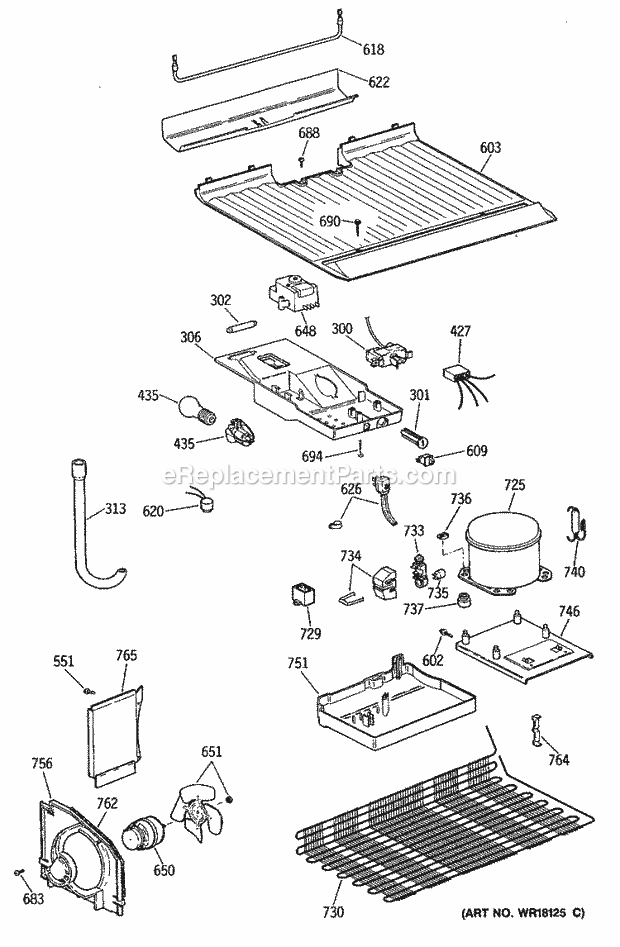 GE CTH16CYTCRWH Refrigerator Page C Diagram