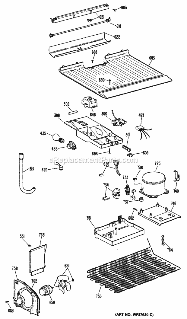 GE CTX14APKLAD Refrigerator Page C Diagram