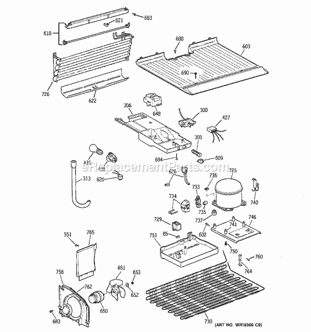 GE CTX14AYXLRAD Refrigerator Unit Parts Diagram