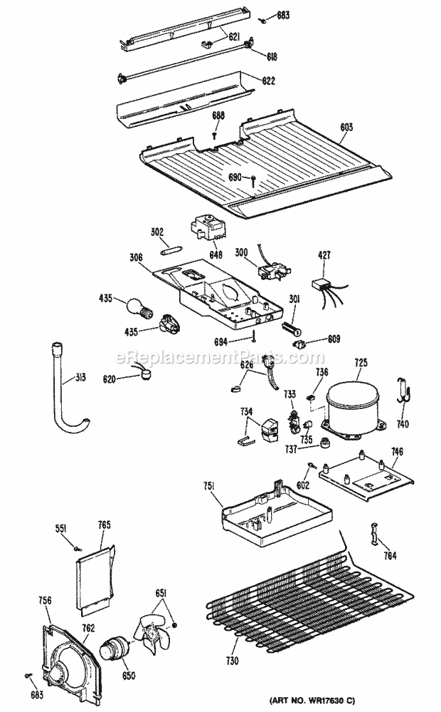 GE CTXY14CPKRAD Refrigerator Page C Diagram