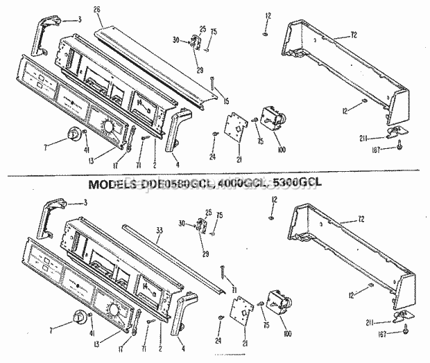 GE DDE0580GCL Electric Dryer Section Diagram