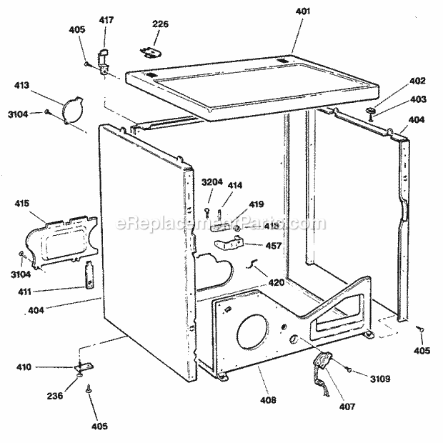 GE DDE9500RAM Electric Dryer Page C Diagram