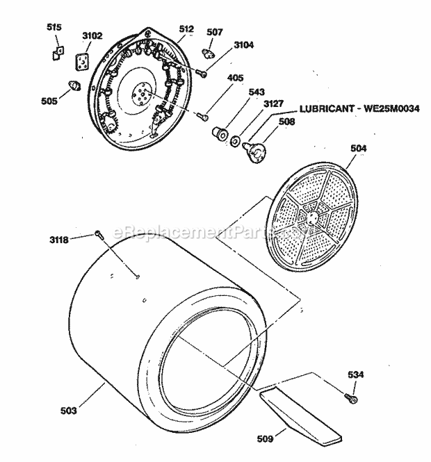 GE DDE9500RCM Electric Dryer Page C Diagram