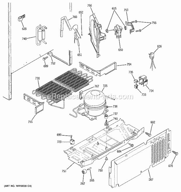 GE DTH18ZBSBRWW Refrigerator Unit Parts Diagram