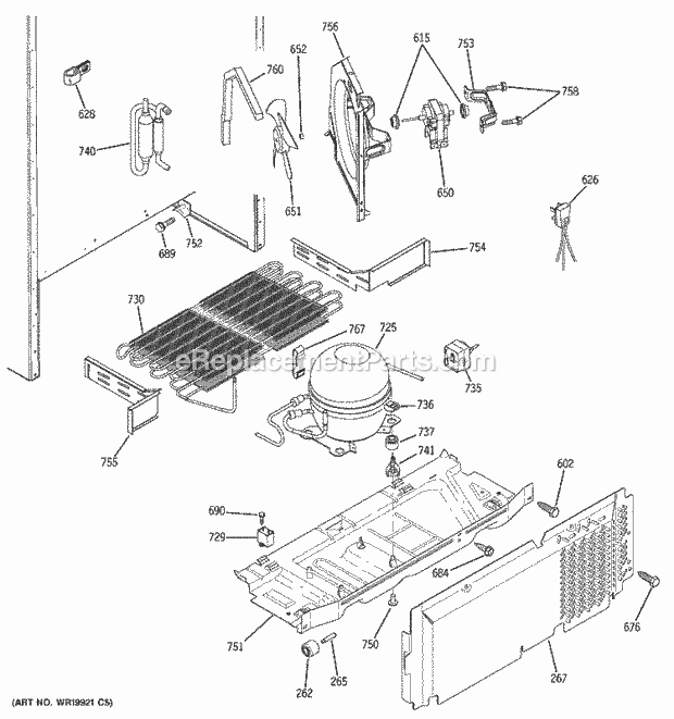 GE DTH18ZBSTRWW Refrigerator Unit Parts Diagram