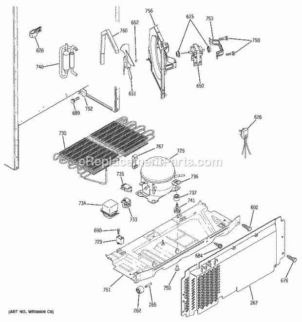 GE DTS18ICRLRWW Refrigerator Unit Parts Diagram