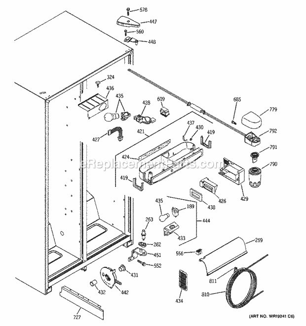 GE ESH22XGPBWW Refrigerator Page J Diagram