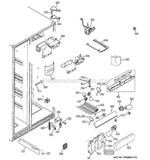 GE GCG21YESBFNS Refrigerator Fresh Food Section Diagram