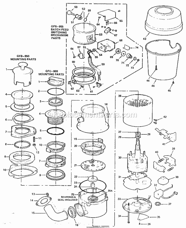 GE GFB950 Section Diagram