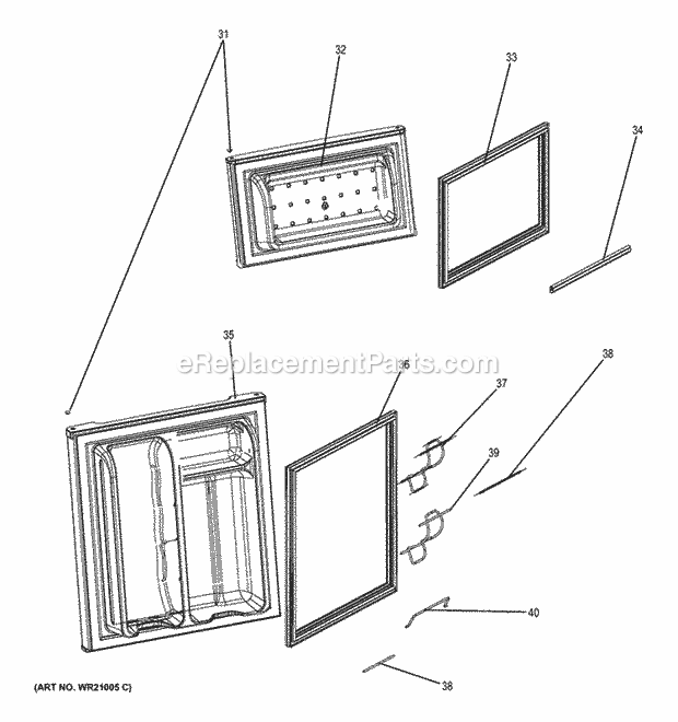 GE GMR03GAEBBB Doors Diagram