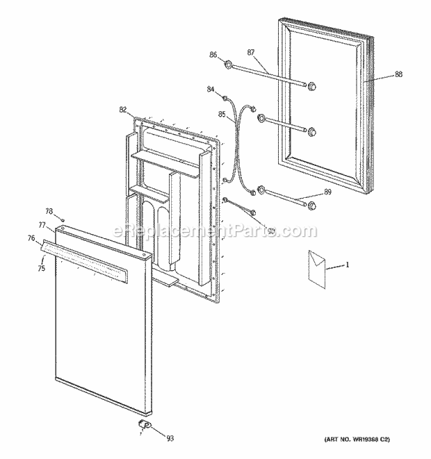 GE GMR06AAPBB Refrigerator Door Diagram