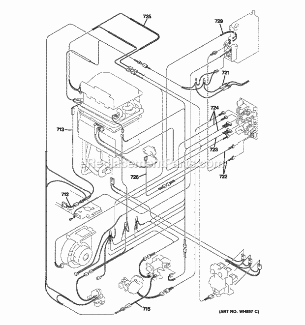 GE GN75ENSRSA01 Outdoor Tankless Water Heater Interior Parts 1 Diagram
