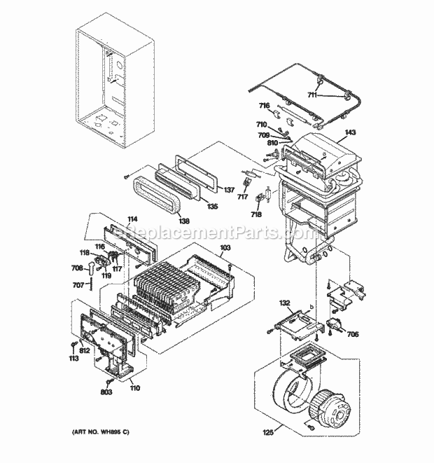 GE GN75ENSRSA01 Outdoor Tankless Water Heater Interior Parts 2 Diagram