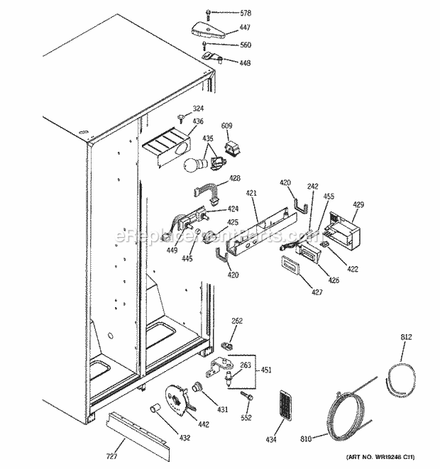 GE GSS20IEPACC Refrigerator Fresh Food Section Diagram