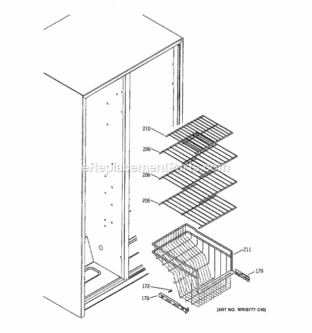 GE GSS25WGPBBB Refrigerator Page F Diagram