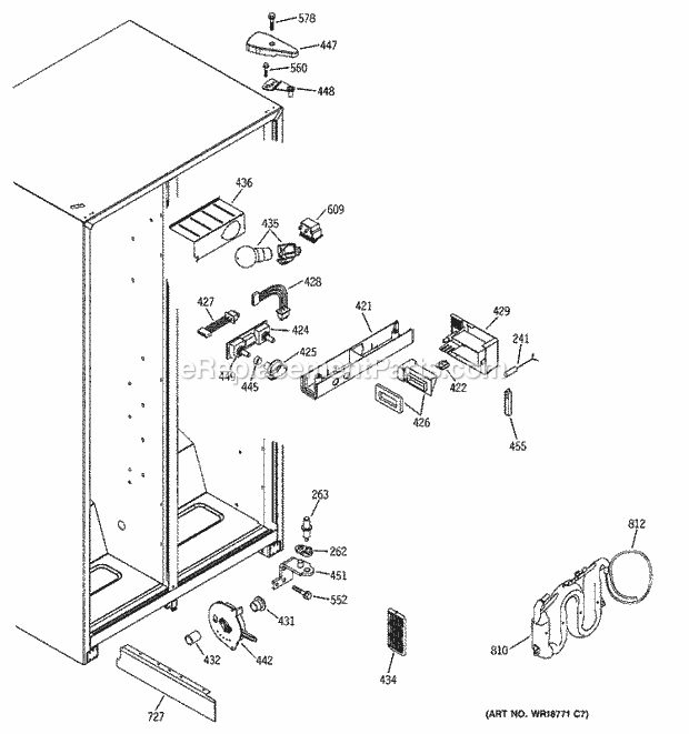 GE GST20IEMACC Refrigerator Fresh Food Section Diagram