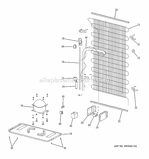 GE GTR11AAPARWW Refrigerator Unit Parts Diagram