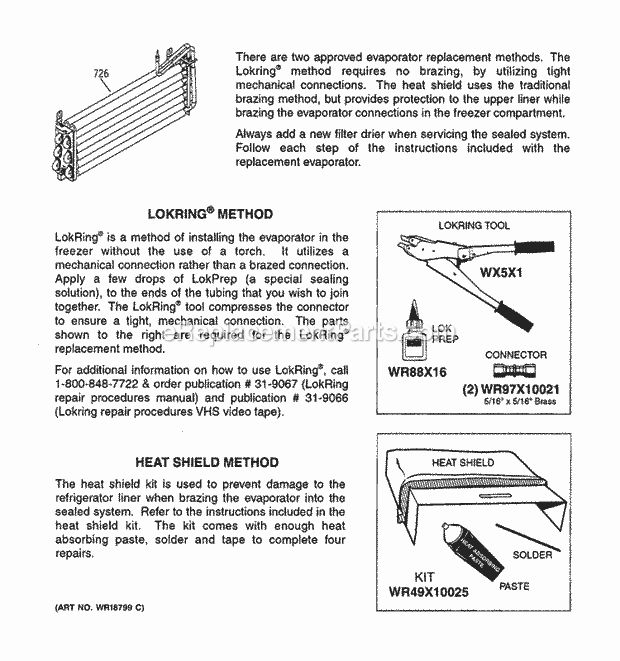 GE GTY22SBBJRSS Evaporator Instructions Diagram