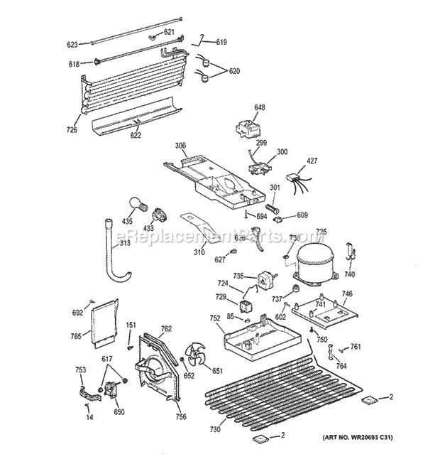 GE GTZ18GBEERSS Unit Parts Diagram