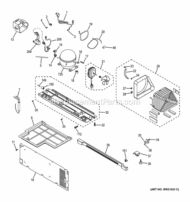 GE GTZ21GBEASS Unit Parts Diagram