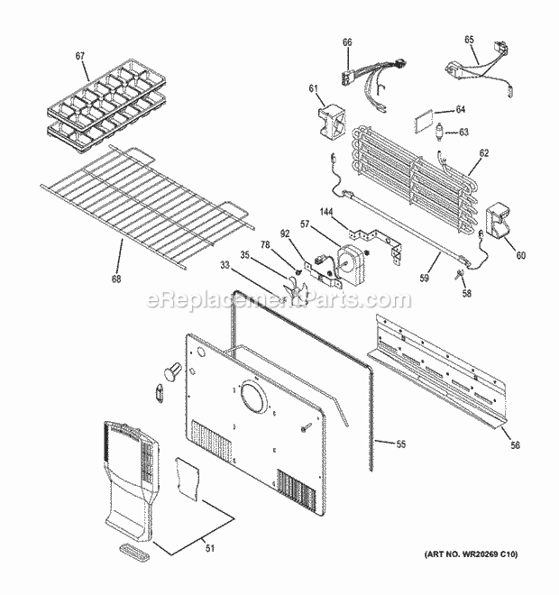 GE GTZ21GBESS Freezer Section Diagram