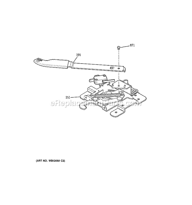 GE JBP24WB6WW Electric Range Door Lock Diagram