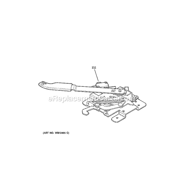 GE JBP66BK2WH Electric Range Door Lock Diagram