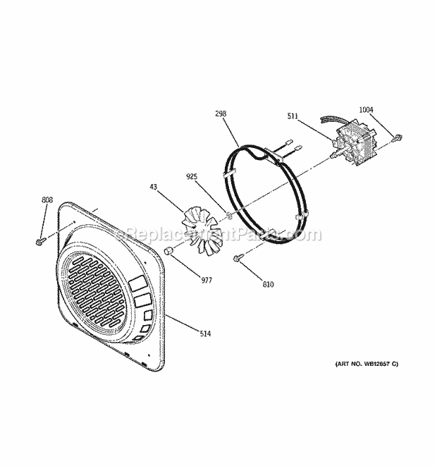 GE JCS968BF2BB Electric Range Convection Fan Diagram