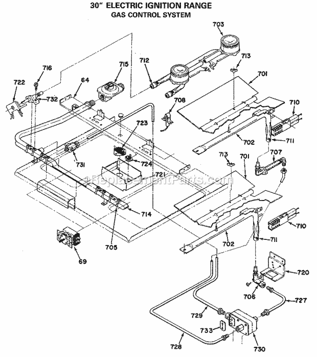 GE JGBP24GEF1 Electric Range Page B Diagram