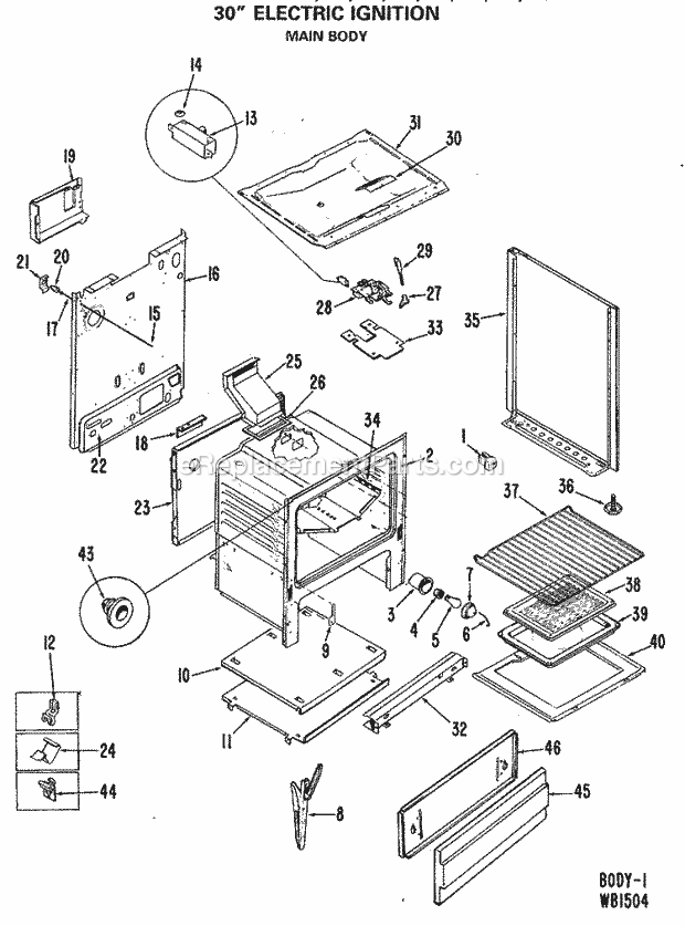 GE JGBP24GEJ1 Gas Range Page B Diagram