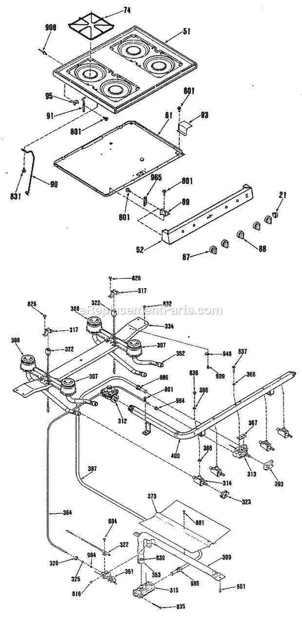 GE JGBS15GEK5 Gas Range Page B Diagram