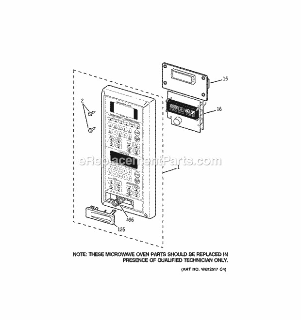 GE JKP90DP3WW Control Panel Diagram