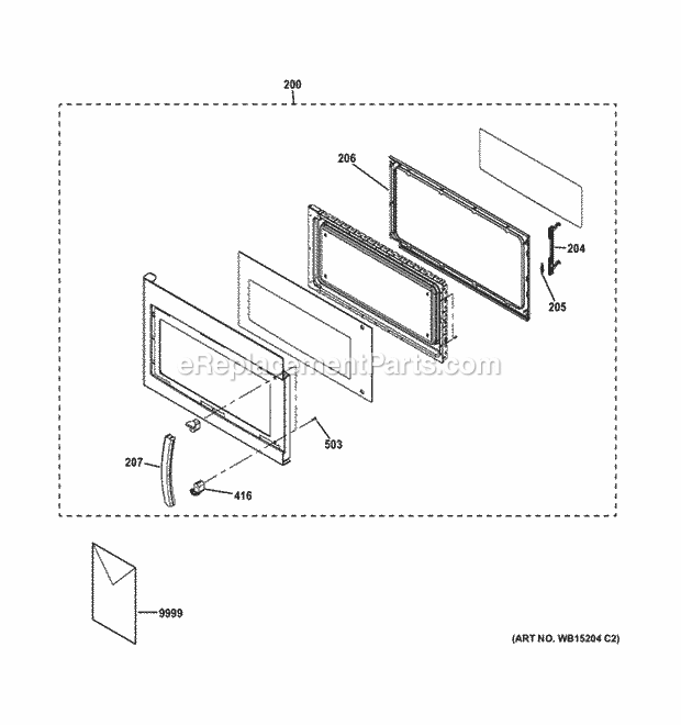 GE JNM3161DF1WW Door Parts Diagram