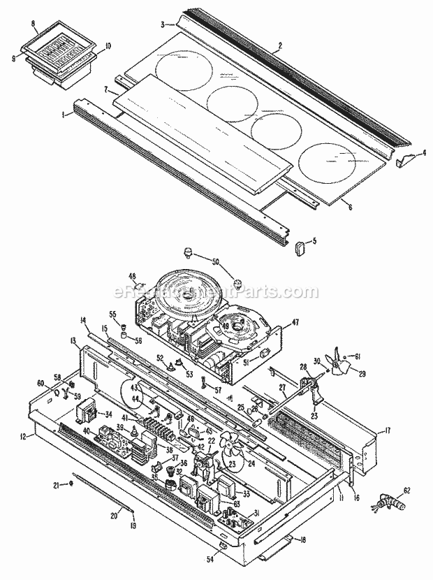 GE JP692001 Electric Range Section Diagram