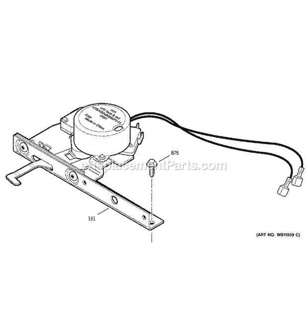 GE JTP85WD1WW Electric Range Door Lock Diagram