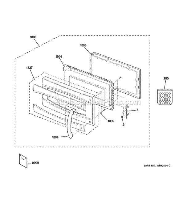 GE JVM1790SK01 Counter Top Microwave Controller Parts Diagram