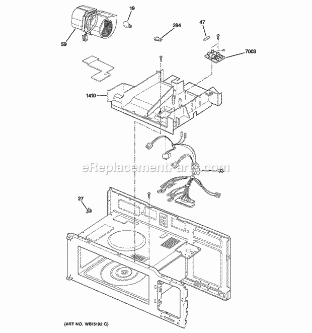 GE JVM1810DS1BB Interior Parts (2) Diagram