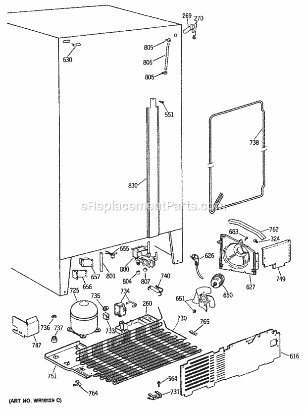 GE MSG24GRSAWH Refrigerator Page D Diagram