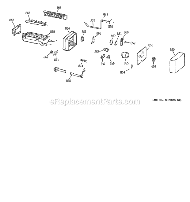 GE MSG25GRBGWW Refrigerator Icemaker Wr30x0330 Diagram