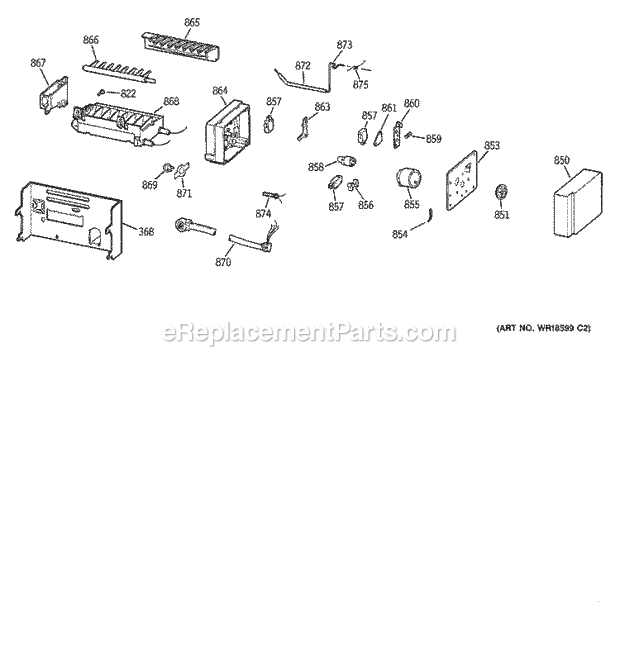 GE MSK28DHBGAA Refrigerator Icemaker Wr30x0331 Diagram
