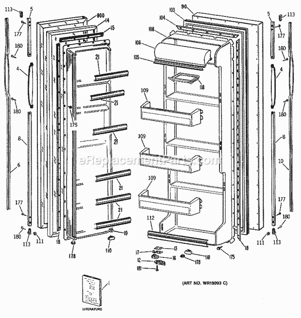 GE MSX22GASAAD Refrigerator Page D Diagram
