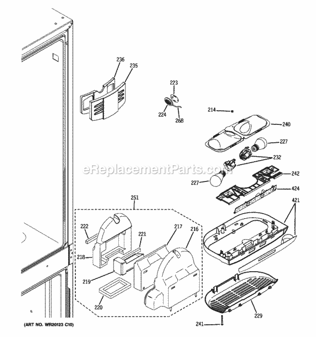 GE PDCE1NBWBDBB Fresh Food Section Diagram