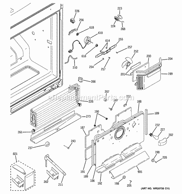 GE PDCE1NBZHDSS Freezer Section Diagram