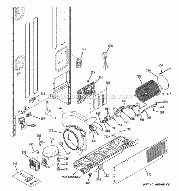 GE PDCS1NCZHLSS Machine Compartment Diagram