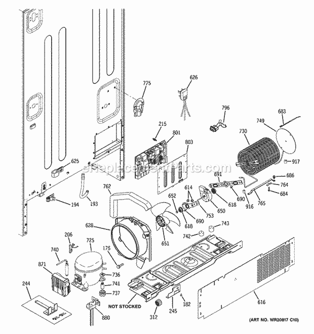 GE PDSE5NBZHDSS Machine Compartment Diagram