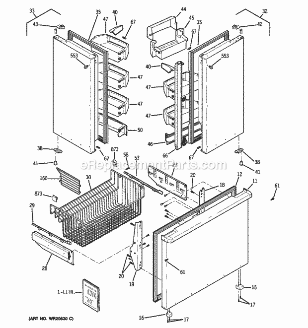 GE PFCE1NFYAANB Doors Diagram