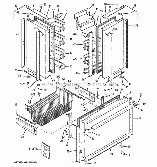 GE PFIC1NFWCWV Doors Diagram