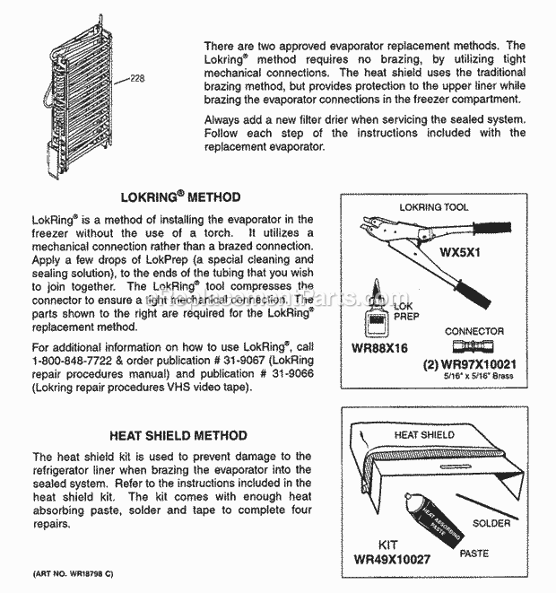 GE PSK27NHSBCWW Refrigerator Evaporator Instructions Diagram