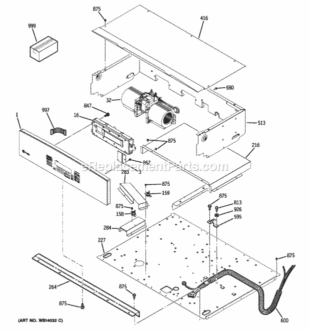 GE PT900DR1BB Control Panel Diagram