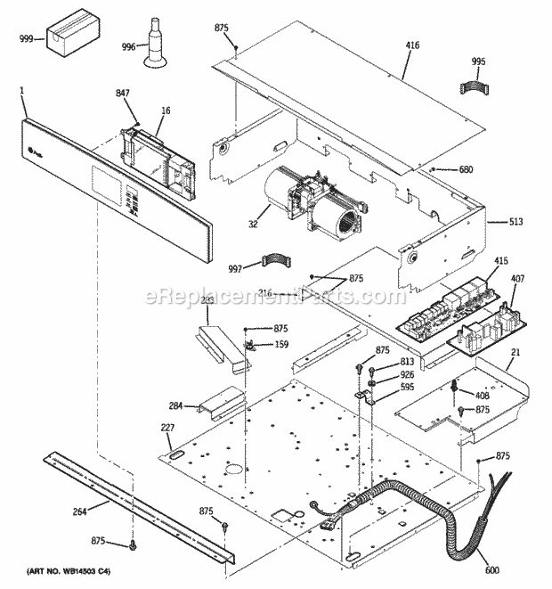 GE PT920DR1BB Control Panel Diagram